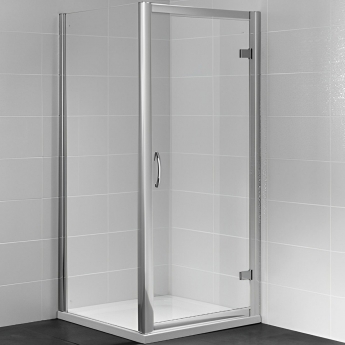 April Identiti Hinged Shower Door 900mm Wide - 8mm Glass