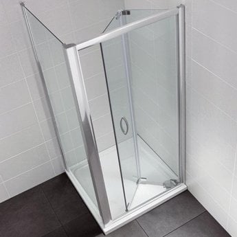April Identiti Extended Bi-Fold Shower Door 1000mm Wide - 6mm Glass