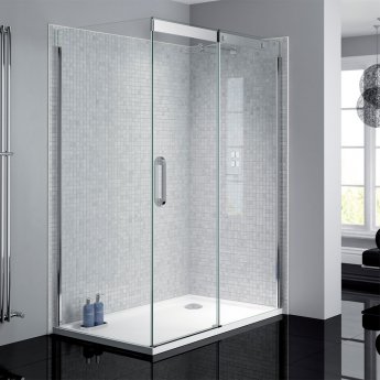 April Prestige RH Sliding Shower Door - 1200mm Wide - 8mm Glass