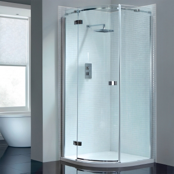 April Prestige 1-Door Quadrant Shower Enclosure 900mm x 900mm LH - 8mm Glass