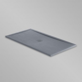 April Waifer Rectangular Shower Tray 1200mm x 700mm - Grey Slate Effect