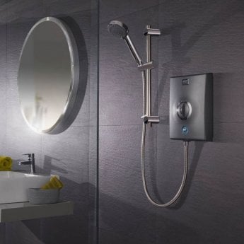 Aqualisa Quartz 8.5kW Electric Shower with Adjustable Height Head - Chrome/Graphite