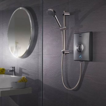 Aqualisa Quartz 9.5kW Electric Shower with Adjustable Height Head - Chrome/Graphite