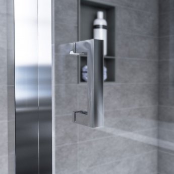 Aqualux AQX 6 Sliding Door Shower Enclosure 1200mm x 760mm - 6mm Glass