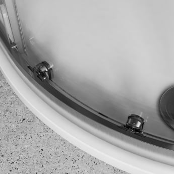 Aqualux Framed 8 Offset Quadrant Shower Enclosure 1200mm x 800mm with Shower Tray Left Handed- 8mm Glass