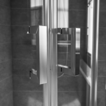 Aqualux Framed 6 Offset Quadrant LH Shower Enclosure 1200mm x 800mm with Shower Tray - 6mm Glass