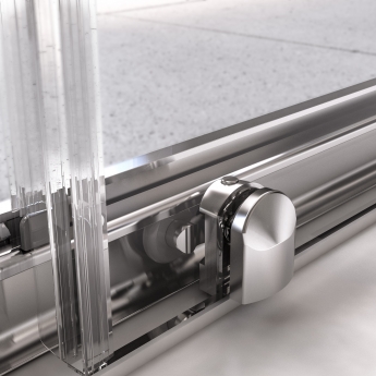 Aqualux Framed 6 Sliding Door Shower Enclosure 1700mm x 800mm with Shower Tray - 6mm Glass
