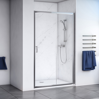 Aqualux Shine 6 Sliding Shower Door 1700mm Wide - 6mm Glass