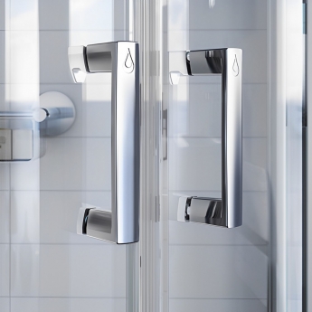 Aqualux Shine 6 Offset Quadrant Shower Enclosure 1200mm x 800mm - 6mm Glass