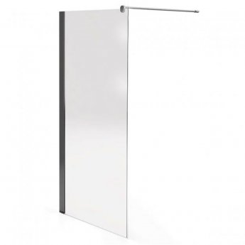 Aqualux Shine 6 Wet Room Shower Panel 900mm Wide - 6mm Clear Glass