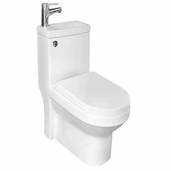 Arley Integrated Combi Close Coupled Toilet and Basin with Basin Mixer Tap - Soft Close Seat