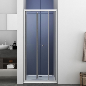 Delphi Inspire Chrome Bi-Fold Shower Door - 6mm Glass