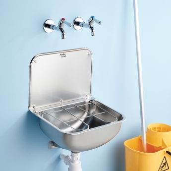 Armitage Shanks Alterna 21 Bib Lever Handles Taps Pair - Chrome | Product Image