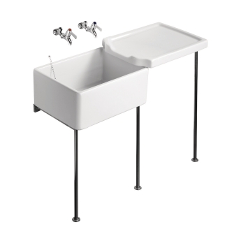 Armitage Shanks Alterna 21 Bib Lever Handles Taps Pair - Chrome | Product Image
