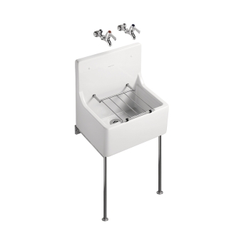 Armitage Shanks Alterna 21 Bib Lever Handles Taps Pair - Chrome | Product Image
