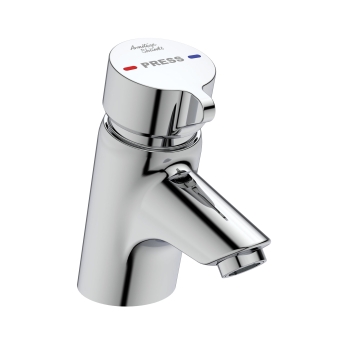 Armitage Shanks Avon 21 Push Button Self Closing Basin Mixer Tap - Chrome | Product Image