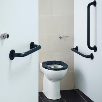 Armitage Shanks Contour 21 Ambulant Doc M Pack with Back to Wall Toilet - Blue