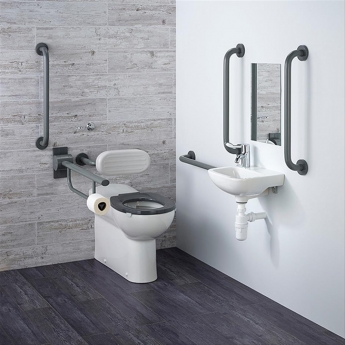 Armitage Shanks Contour 21 Doc M Pack with BTW Disabled Toilet and Basin