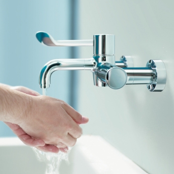Armitage Shanks Markwik 21 Plus Thermostatic Panel Mounted Basin Mixer with Lever Detachable Spout | Product Image