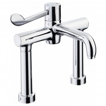 Armitage Shanks Markwik 21 Plus Thermostatic Pillar Mounted Basin Mixer with Lever Fixed Spout
