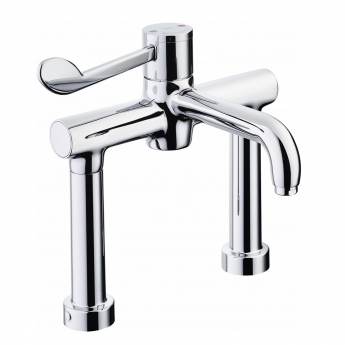 Armitage Shanks Markwik 21 Plus Thermostatic Pillar Mounted Basin Mixer with Lever Fixed Spout