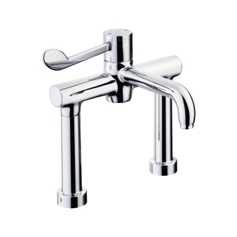 Armitage Shanks Markwik 21 Plus Thermostatic Pillar Mounted Basin Mixer with Lever Fixed Spout | Product Image