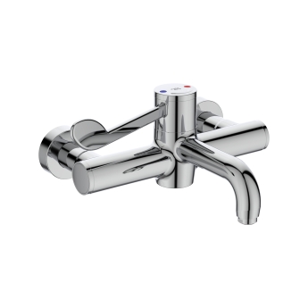 Armitage Shanks Markwik 21 Plus Thermostatic Panel Mounted Basin Mixer Tap with Lever Fixed Spout | Product Image