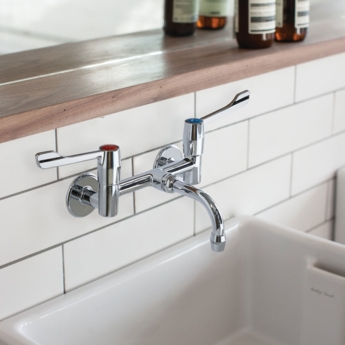 Armitage Shanks Markwik Kitchen Sink Mixer Tap Wall Mounted - Chrome | Product Image