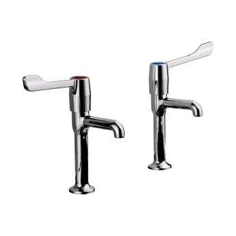 Armitage Shanks Markwik Kitchen Sink High Neck Pillar Taps - Chrome | Product Image