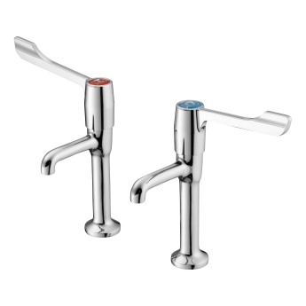 Armitage Shanks Markwik Kitchen Sink High Neck Pillar Taps - Chrome | Product Image
