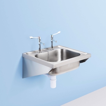 Armitage Shanks Markwik Kitchen Sink High Neck Pillar Taps - Chrome | Product Image