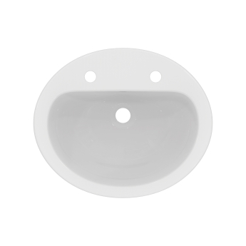 Armitage Shanks Orbit 21 Countertop Basin with Overflow 550mm Wide - 2 Tap Hole | Product Image
