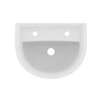 Armitage Shanks Sandringham 21 Wall Hung Basin 450mm Wide - 2 Tap Hole | Product Image