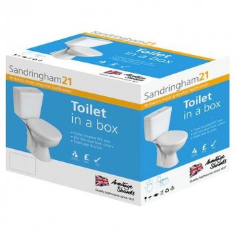 Armitage Shanks Sandringham 21 Boxed Close Coupled Toilet with Push Button Cistern - Standard Seat