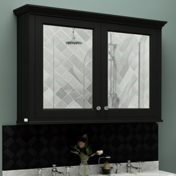 Bayswater Matt Black Bathroom Cabinet 750mm High x 1050mm Wide | Product Image