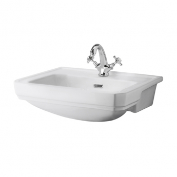 Bayswater Fitzroy Semi Recessed Basin 560mm Wide - 1 Tap Hole