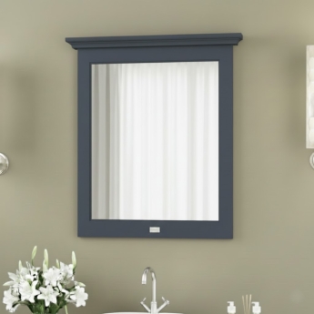 Bayswater Flat Bathroom Mirror 800mm Wide - Stiffkey Blue | Product Image