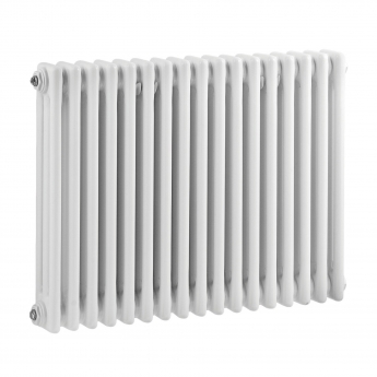 Bayswater Nelson 3-Column Horizontal Radiator 600mm High x 786mm Wide White
