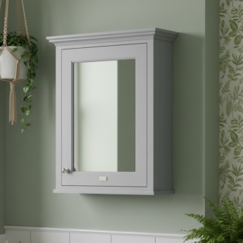 Bayswater Plummett Grey Bathroom Cabinet 750mm High x 650mm Wide | Product Image