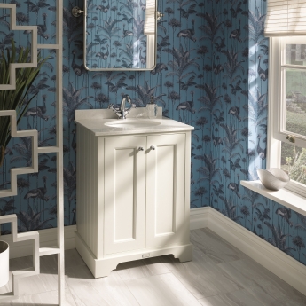 Bayswater Pointing White 2-Door Vanity Unit 600mm Wide (Excluding Basin)