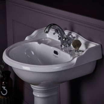 Bayswater Porchester Bathroom Suite Close Coupled Toilet and Basin 600mm 1 Tap Hole