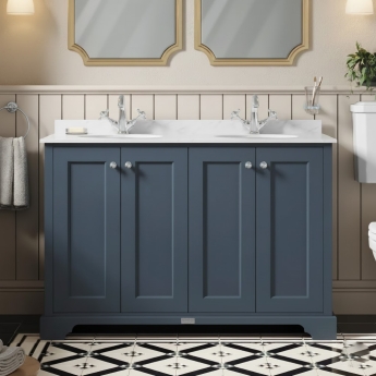 Bayswater Stiffkey Blue 4-Door Vanity Unit 1200mm Wide (Excluding Basin) | Product Image