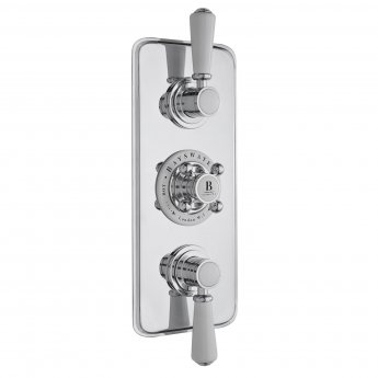 Bayswater Traditional Triple Concealed Shower Valve White/Chrome