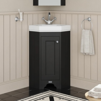 Bayswater Traditional 600mm 1-Door Floor Standing Corner Vanity Unit | Product Image