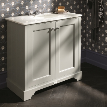 Bayswater Pointing White 2-Door Vanity Unit 800mm Wide (Excluding Basin)