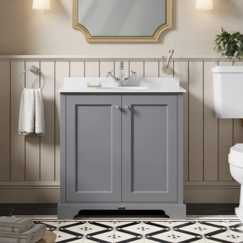 Bayswater Traditional 800mm 2-Door Floor Standing Vanity Unit | Product Image