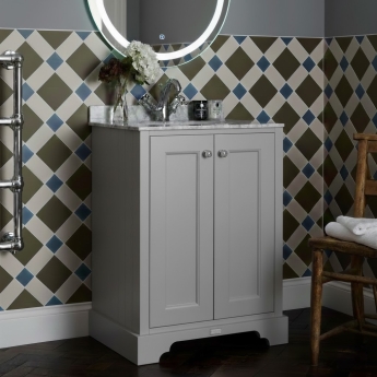 Bayswater Plummett Grey 2-Door Vanity Unit 600mm Wide (Excluding Basin) | Product Image