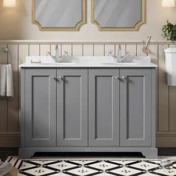 Bayswater Plummett Grey 4-Door Vanity Unit 1200mm Wide (Excluding Basin) | Product Image