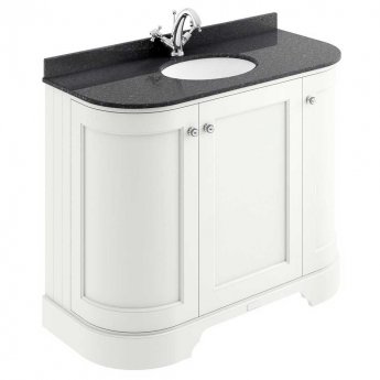 Bayswater Traditional Curved 1000mm 3-Door Floor Standing Vanity Unit