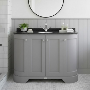 Bayswater Traditional Curved 1200mm 4-Door Floor Standing Vanity Unit | Product Image